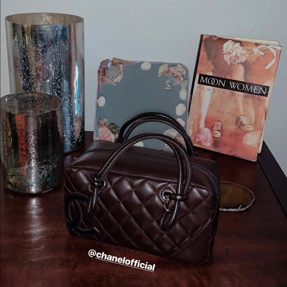490$ Auth.Chanel Quilted Cambon Mini Bowler Bag